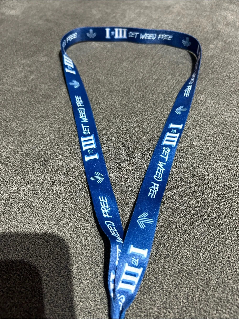 NEW- Blue Branded Lanyard with Clip - Unisex- “set weed free”